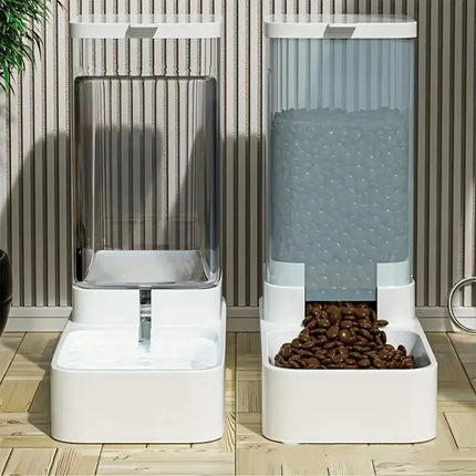 1pc/2pcs Automatic Dog Feeder/Water Dispenser, Plastic Gravity Dog Food and Water Dispenser Set