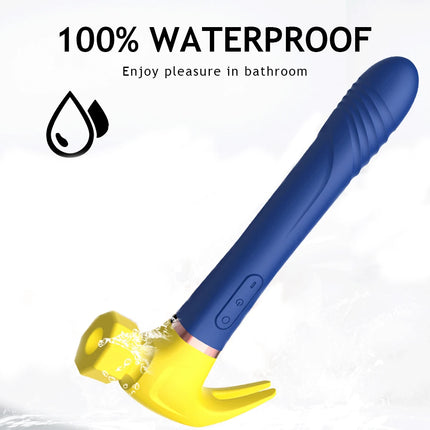 Hammer Vibrator Multifunctional Sex Machine G Spot Stimulation Telescopic Dildo Vaginal Massage Clit Sucking Female Masturbator