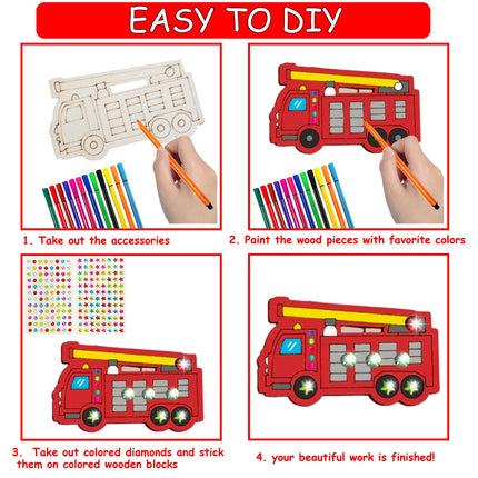 398PCS car wooden crafts set, transportation wooden crafts set, birthday crafts gift, suitable for DIY crafts for girls/boys