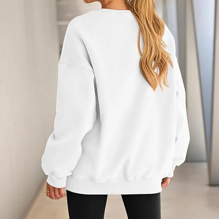 Plus Size Solid Color Sweatshirt, Casual Long Sleeve Crew Neck Pullover Sweatshirt, Women's Plus Size Clothing