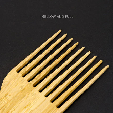 1 wooden and bamboo wide teeth inserted into the comb, curled hair, anti-static salon hair styling tool