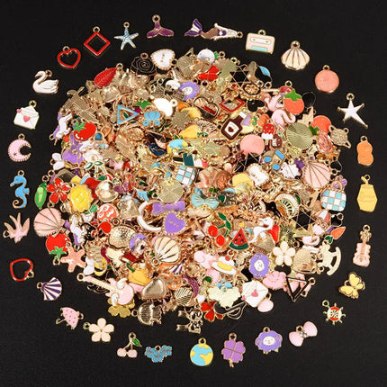Mixed Pendants Enamel/Bracelet Charm Trinkets Flower Pendant For Jewelry Making DIY Materials Wholesale Items For Resale In Bulk