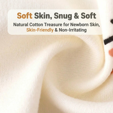 Somenie Newborn Jumpsuit Clothing set with hat Boys Girls  100% Cotton Baby Romper 0-3M Long Sleeved Babe Pajamas