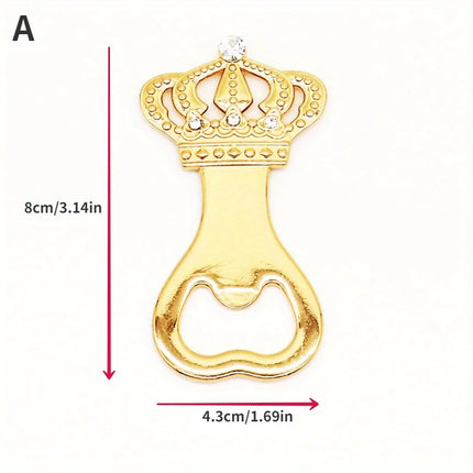 1/2Pcs Golden Beer Bottle Opener Crown Party Wedding Favors European American Personality Return Gift