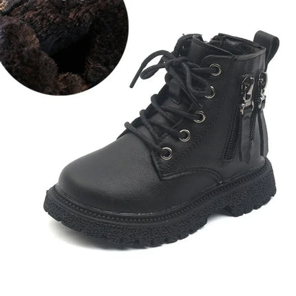 2025 Spring Autumn Winter Ankle Boots Light Girl Platform Shoes Burgundy Beige Black Boys Short Boots Super Cozy Shoes