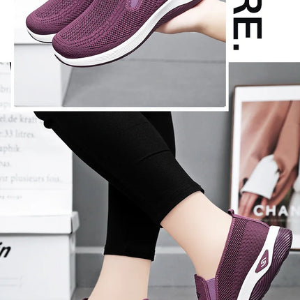Women Casual Sports Shoes Breathable Lightweight Sneakers Anti-slip Flats Outdoor Running Walking Shoes Female Vulcanized Shoes