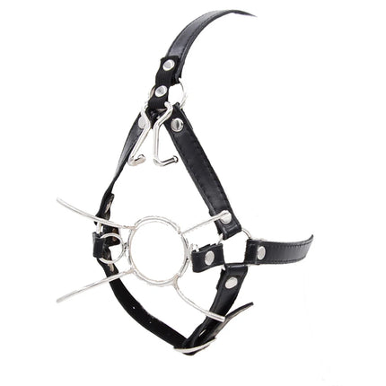 Sex Open Mouth Gag with Nose Hook Slave Mouth Harness Bondage Restraints Bdsm Gag Adult Toy Sex Games Fetish Collar For Woman