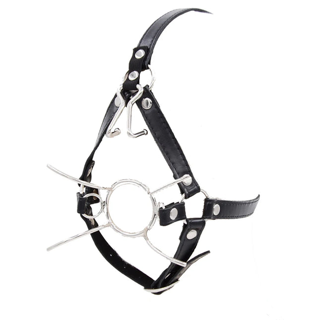 Sex Open Mouth Gag with Nose Hook Slave Mouth Harness Bondage Restraints Bdsm Gag Adult Toy Sex Games Fetish Collar For Woman
