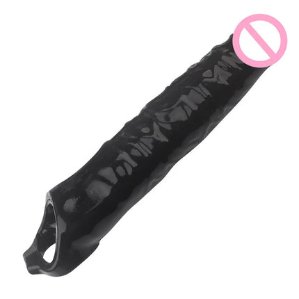 Soft Huge Penis Enlargemen Dildo Delay Enlarge Sleeves Reusable Condom Cock Rings Stronger Enhancement Adult Sexy Toy for Men