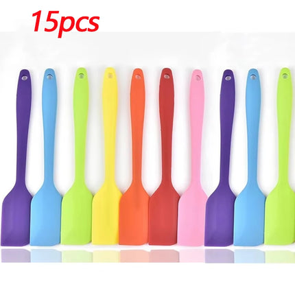 5/10/15/20PCS Random Color Silicone Spatulas Cream Spatula Cake Cream Scraper Baking Cake Tool Heat-resistant Seamless Scraper
