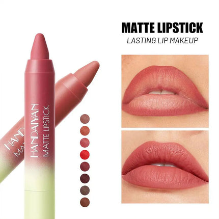 Lipliner Lip Liner Waterproof 8 Color Matte Crayon High Color Rendering Waterproof Cup Free Lipstick Tubular Lipliner Lasting