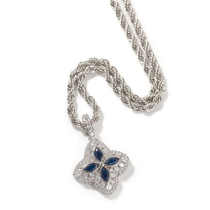 Colorful Flower Zircon Necklace Multi-Color Zirconia Necklace Floral Inifinity Chain Rope Chain Jewelry Jewelry For Women Gifts