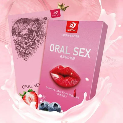 Oral Fruity Adult Game Super Thin Soft  Sex Membrane Vagina Anal Sex Toys for Couple Erotic Penis Masturbation 1pcs Sex Product