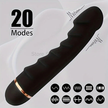 Strong Motor 20 Modes Vibrator Soft Silicone Dildo Realistic Penis G-spot Clitoral Stimulator Female Masturbator Adult Sex Toys