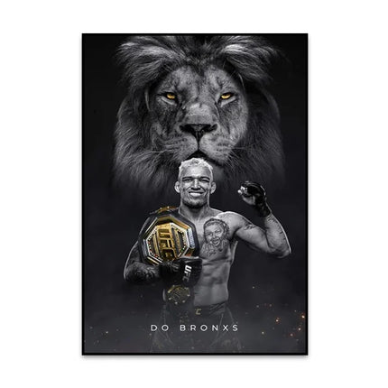 Boxing Fighting Star Canvas Wall Art Print Poster MMA Decorative Painting Modern Home Decor Boxing Sports Lover Gift Unframed