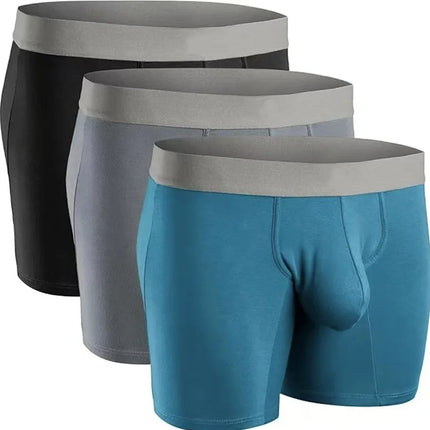 Men's Modal ABCD Boxer Briefs With Big Pouch Breathable Anti-Chafe Sport Trunks Men's Sexy Bugle Enhancing U Conxex Underpant