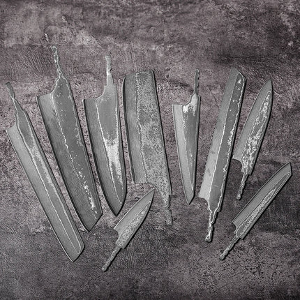 F.YOUNG DIY Damascus Steel Japanese Kitchen Chef Knife Blank Blade VG10 Full Tang Integral Hand Forged Sharp Edges Making Tools