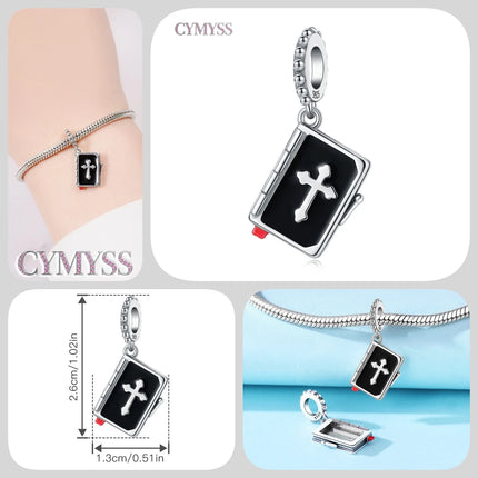 S925 Sterling Silver Charm Bead Angel Prayer Travel Memorial Pendant Fine Birthday Gift Fit Bangle Bracelet Necklace DIY Jewelry