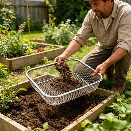 Stainless Steel Horticultural Soil Sieve Is Sturdy and Durable Very Suitable for Home Gardening Succulent Plant Maintenance