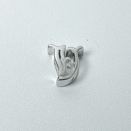 Unique Real 925 Sterling Silver Old English Letter A-Z Initial Charm Pendant For Women Girls Men Spiriti Jewelry Gift For Friend
