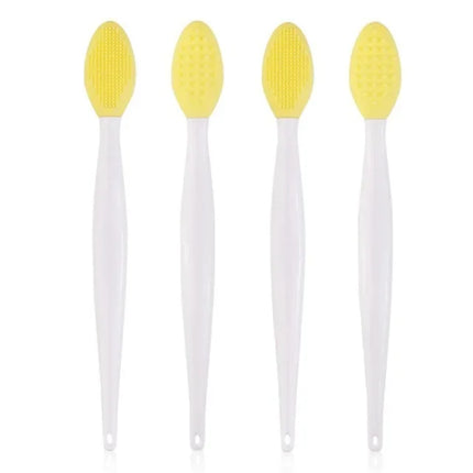 Wholesale 4pcs New Fashion Design Nose Double-Sided Tool Silicone Lip Scrub Exfoliator Brush  make up brushes  makeup brush set
