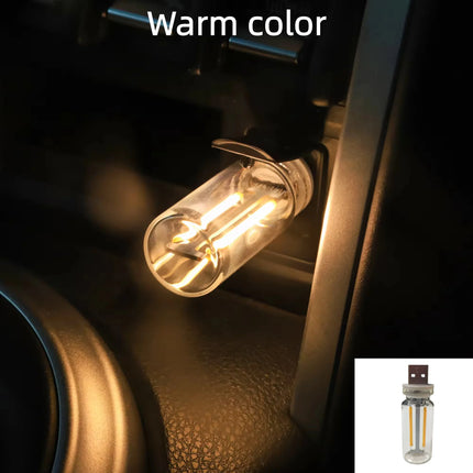 AITHEA USB Touch Control LED Filament Night Light Retro Bulb Atmosphere Lamp for Car Camping Bedroom Home Decor