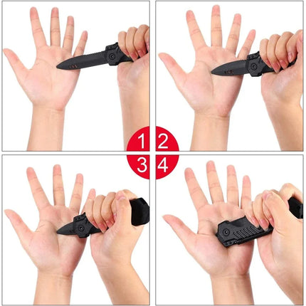 Magic Retractable Disappearing Prop Toy - Plastic Blade Trick Gadget for Halloween, Fools Day Party Pranks & Gifts