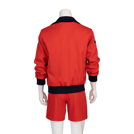 David Hasselhoff Cosplay Costume Pam and Tommy Beach Wear Red Jacket Men's Baywatch Lifeguard Jacket Halloween Party Outfits