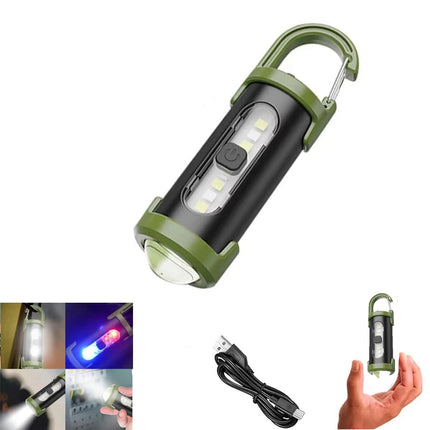 Mini Keychain Light Multi-Functional Portable Outdoor Hook Pocket Floodlight Flashlight - Durable LED Lighting Tool