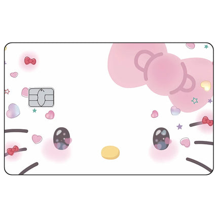 Cute Kitty Matte Sticker Kawaii Anime Credit Card Stickers for VISA MasterCard Bank Debit Card and Other IC Cards Decoration
