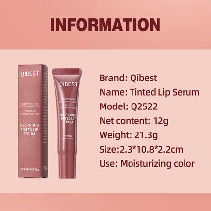 QIBEST 6 Colors Watery Crystal Jelly Lip Oil Balm Moisturizing Smoothing Lip Lines Jelly Pout Lip Gloss Glass Lip Glaze Cosmetic