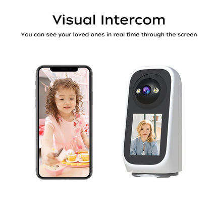 Jooan 3K PTZ ip Camera Video Call with 2.8Inch LED Screen Baby Cry Sound Detection Security camera AI tracking Baby Monitor