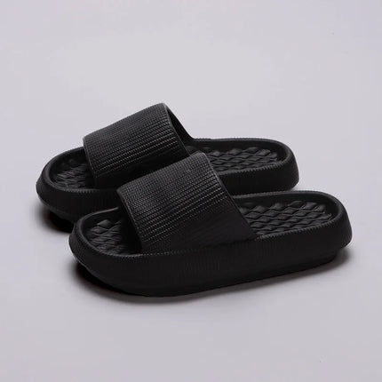 Lucyever 2026 Summer Non-slip Soft Cloud Slippers Women Comfy Eva Thick Platform Slides Woman Couple Bathroom Home Flip Flops 45