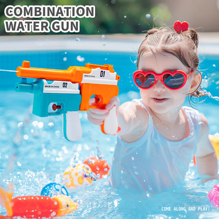 Mauser 2 in 1 Detachable Water Gun, Summer Outdoor Beach Pool Toy with Secret Storage Compartment, Kids Birthday Party Gift