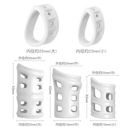 3PC/8/10PCS Penis Rings Foreskin Corrector Resistance Ring Delay Ejaculation Couple Cock Rings Adult Game Shop Sex Toys For Men