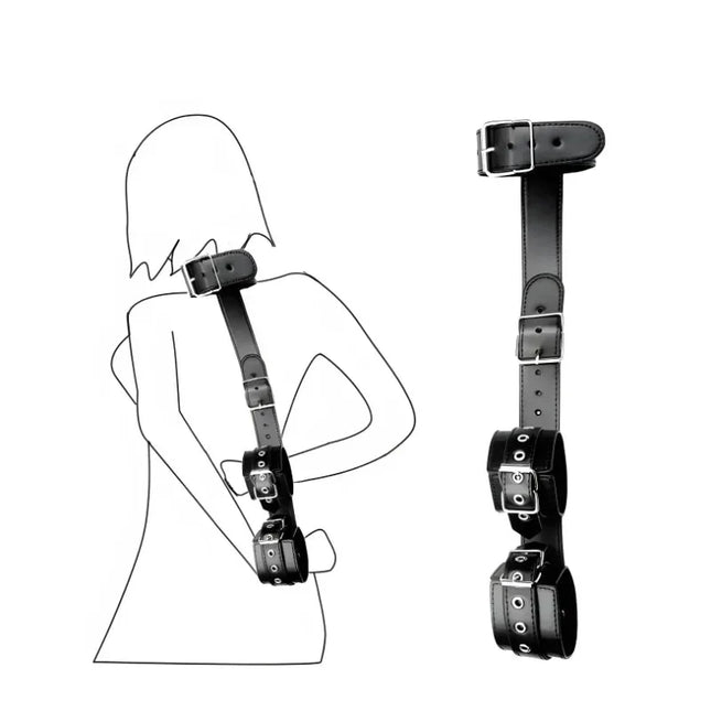 BDSM Handcuffs Collar Sex Swing Adjustable PU Leather Handcuffs Couple Flirting Game Training Slave Restraint Device Sex Toy