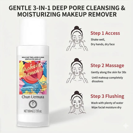 Gentle Non-irritating 3-in-1 Cleansing Oil Deep Pore Clean Hydrating Refreshing Makeup Remover for Sensitive Skin