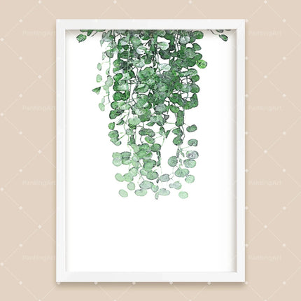 Bohemian Watercolor Tropical Plant Canvas Painting Monstera Banana Leaf Eucalyptus and Fern Art Posters Aesthetic Bedroom Decor