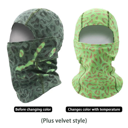 Heat Reactive Balaclava Unisex Temperature Sensitive Color Change Ski Mask Full Head Wrap Motorcycle For Hiking Cycling
