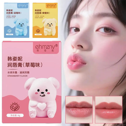 1pcs Children Fruity Lip Balm Cute Little Bear Lip Balm For Baby Moisturizing Anti-Dry Anti Crack Lipbalm Lip Care