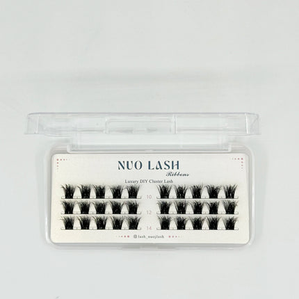 Nuo Cluster Eyelash Thin Band Natural Look Wholesale Diy Pre-cut Lash Extensions Super Soft Segment Lash Clusters Private Label