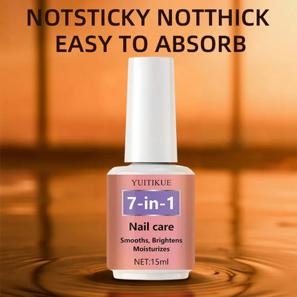 YUITIKUE 7-in-1 Nail Care 15ml - Smooths, Brightens & Moisturizes Nails, Not Sticky, Easy to Absorb, Hardens & Protects