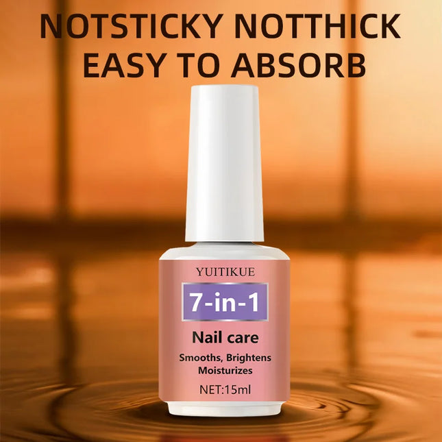 YUITIKUE 7-in-1 Nail Care 15ml - Smooths, Brightens & Moisturizes Nails, Not Sticky, Easy to Absorb, Hardens & Protects