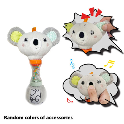 Fox & Koala Hand Rattle Toy for Kids,Enhances Grip & Motor Skills,Perfect for Tummy Time,Birthday& Holiday Gift for Baby