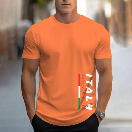 New Summer Men's Short Sleeve T Shirt Summer Breathable Round Neck Inspirational Quotes Letter Printed Top Fashion Streetwear