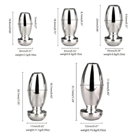 Spindle Smooth Stainless Steel Penis Penis Plug Dilator Cum Thru Cather Urethral Plug Dilator Sounds Cathe Hollow Tube