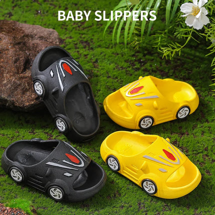 Kids Luminous Slippers Summer Indoor Cartoon Car Girls Shoes Soft Anti-slip Boy Beach Shoes Fashion Outdoor Children LED Slipper