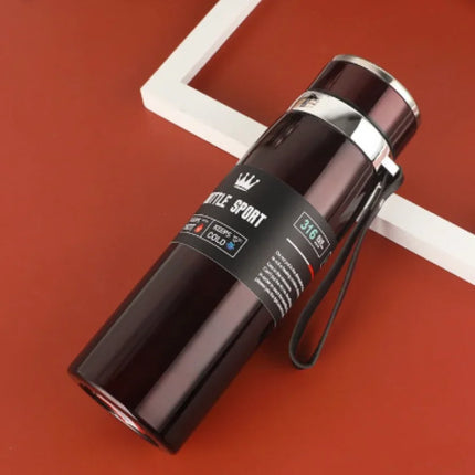 1000ml Thermal Water Bottle Thermos Vacuum Flask Double Stainless Steel Coffee Tea Insulated Cup Leakage-proof for Office