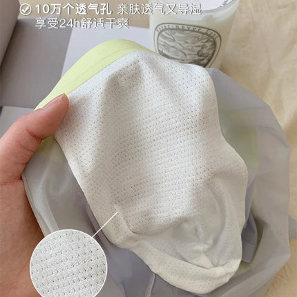 20D Ultra-thin Flat Boxers Shorts Quick Drying Mens Underwear Transparent Ice Silk Men's U Pouch Panties Seamless Mid Waist