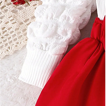0-18M Baby Strawberry Bodysuit Dresses For Girls Long Sleeve Red Romper Newborns Onesies With Baby Socks Headband Clothing